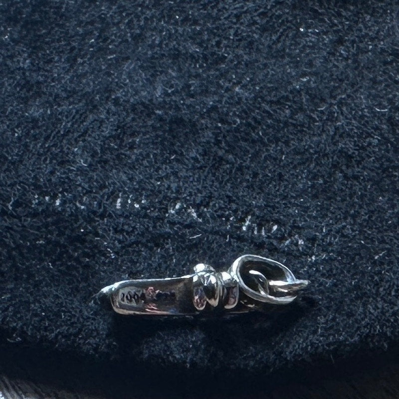 Chrome Hearts Tiny Baby Fat Silver Cross Pendant
