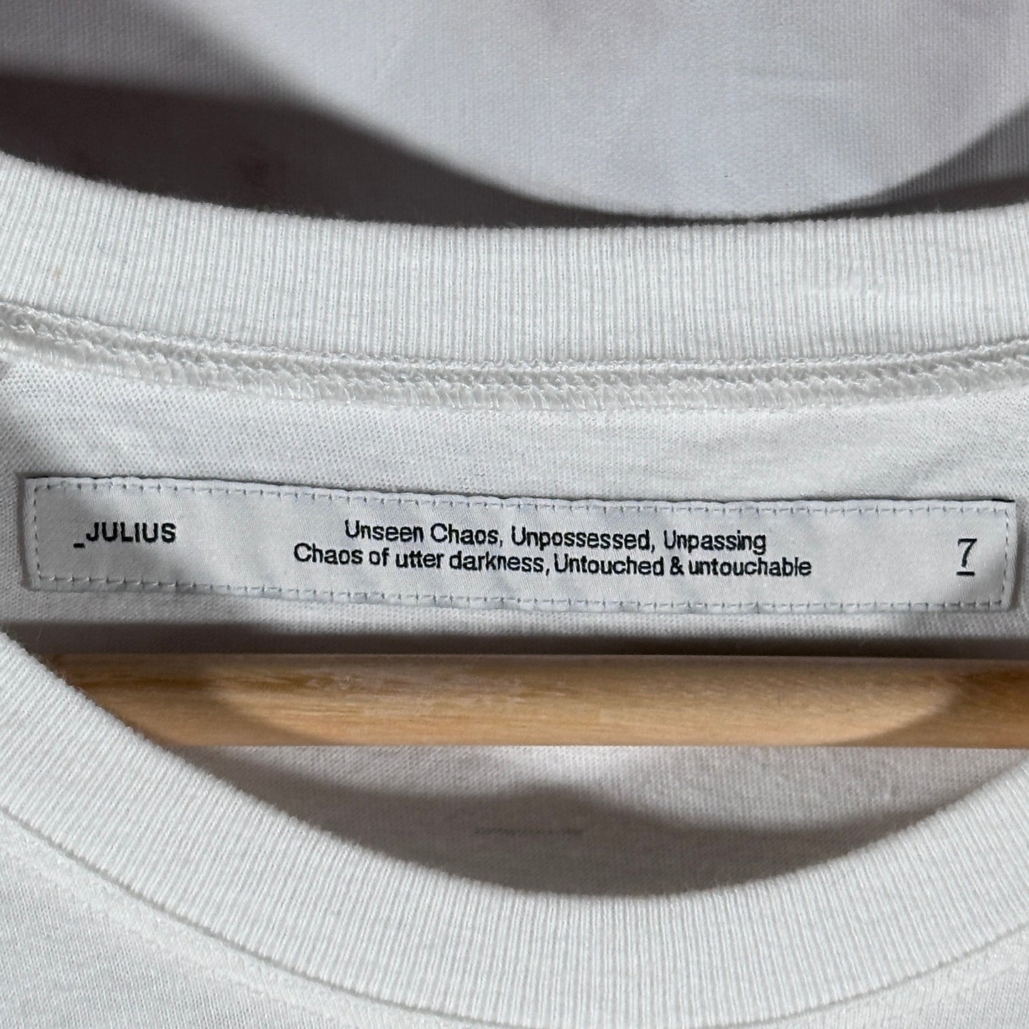 Julius Pre-S/S22 White Asymmetrical Cotton Jersey Longsleeve