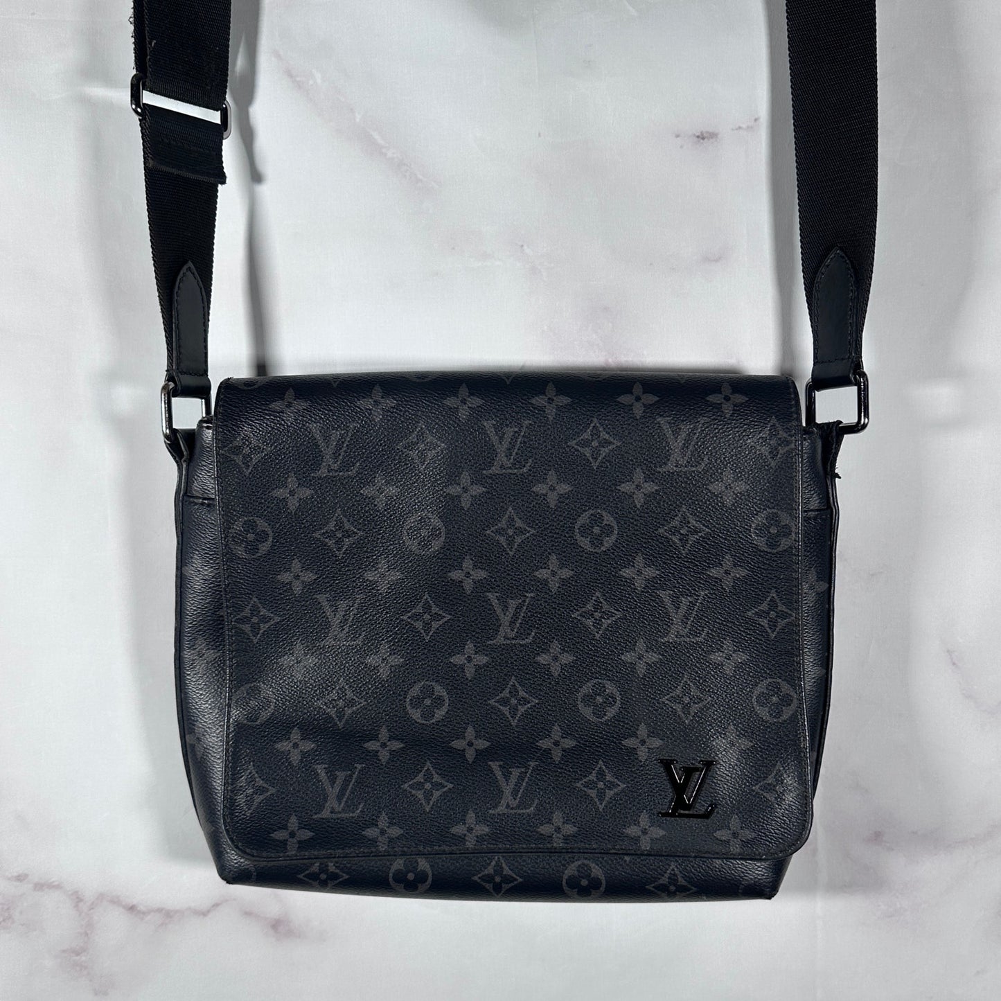 Louis Vuitton Black Monogram Eclipse Messenger Bag