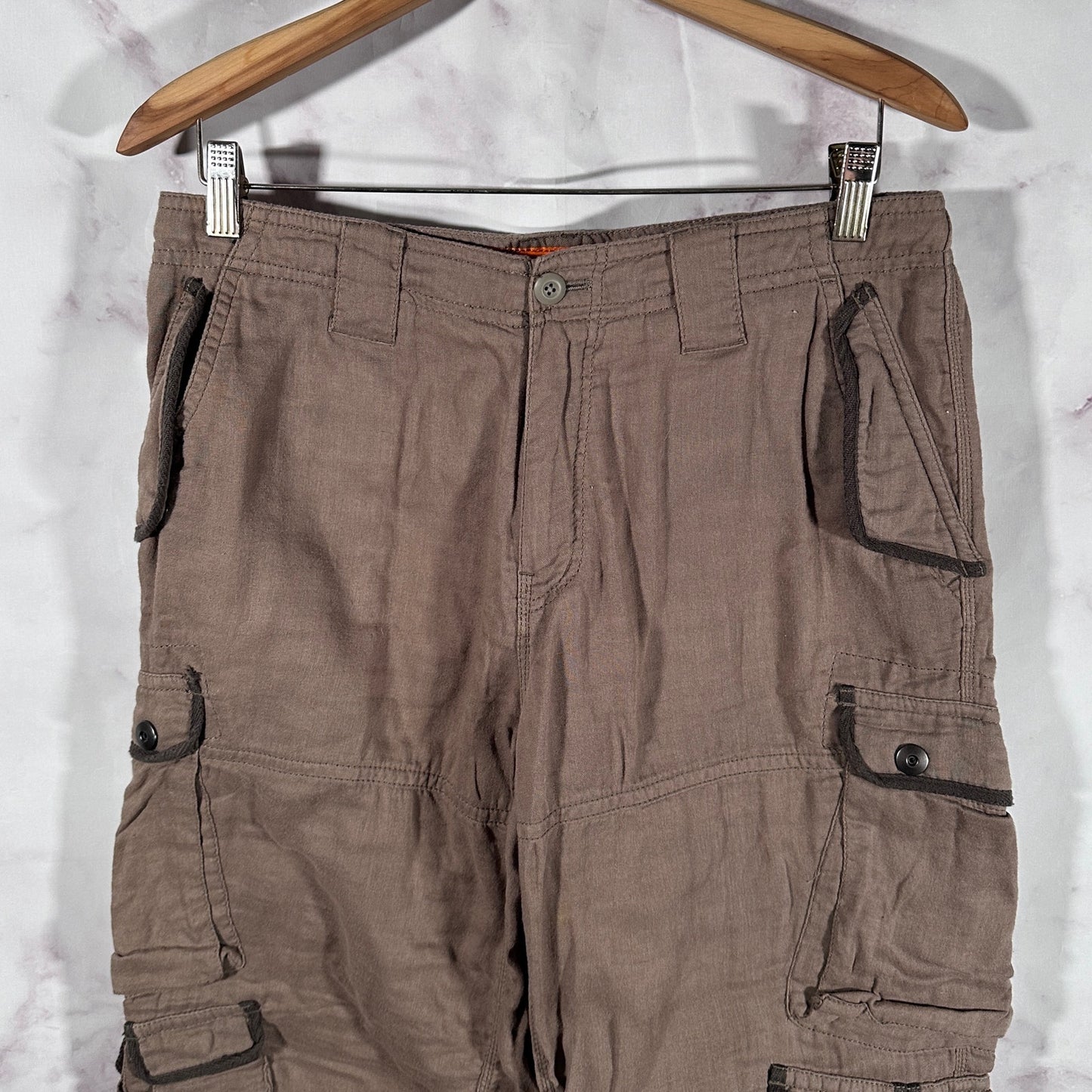 PPFM Brown Multi-Pocket Cargo Pants