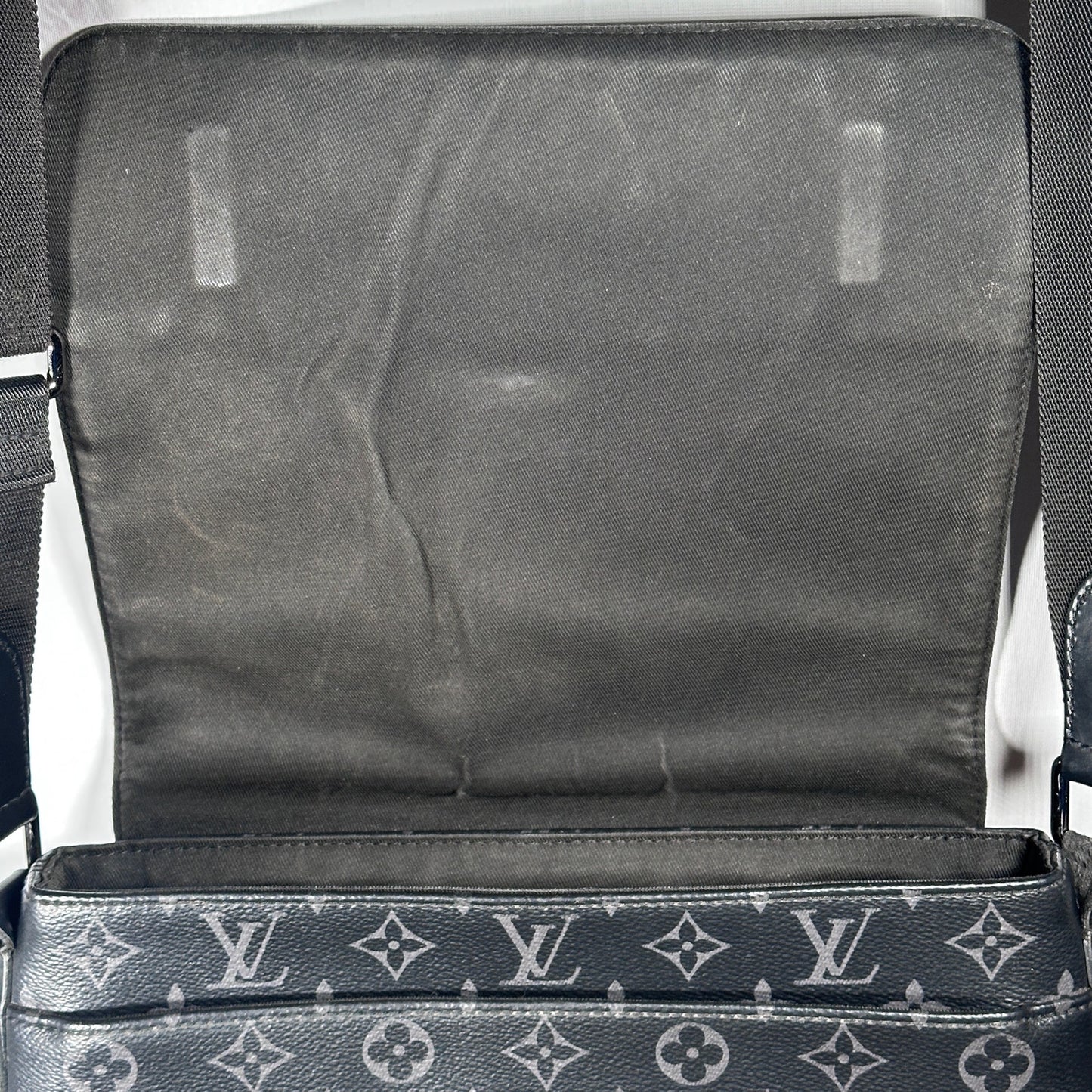Louis Vuitton Black Monogram Eclipse Messenger Bag