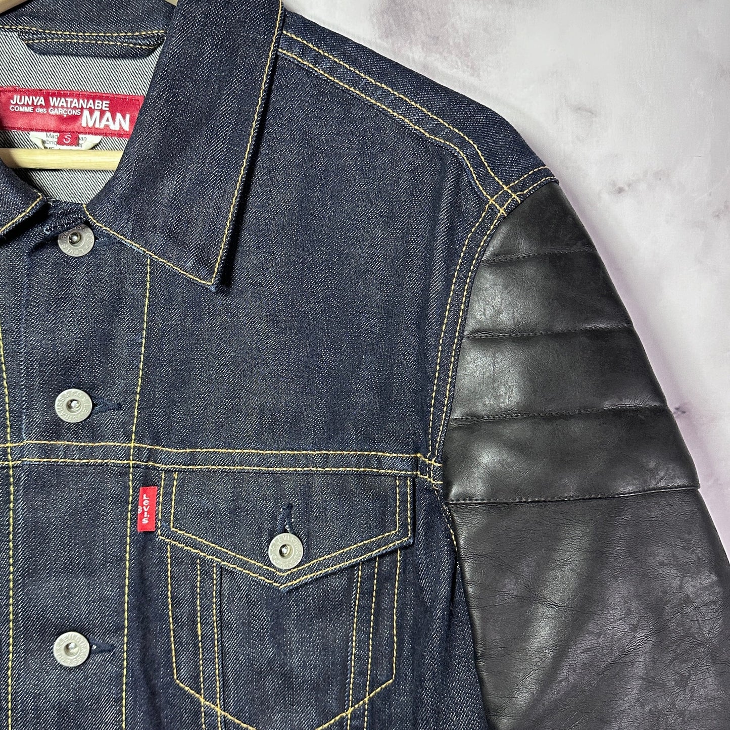 Comme des Garçons Junya Watanabe x Levi’s Leather Sleeve Denim Jacket