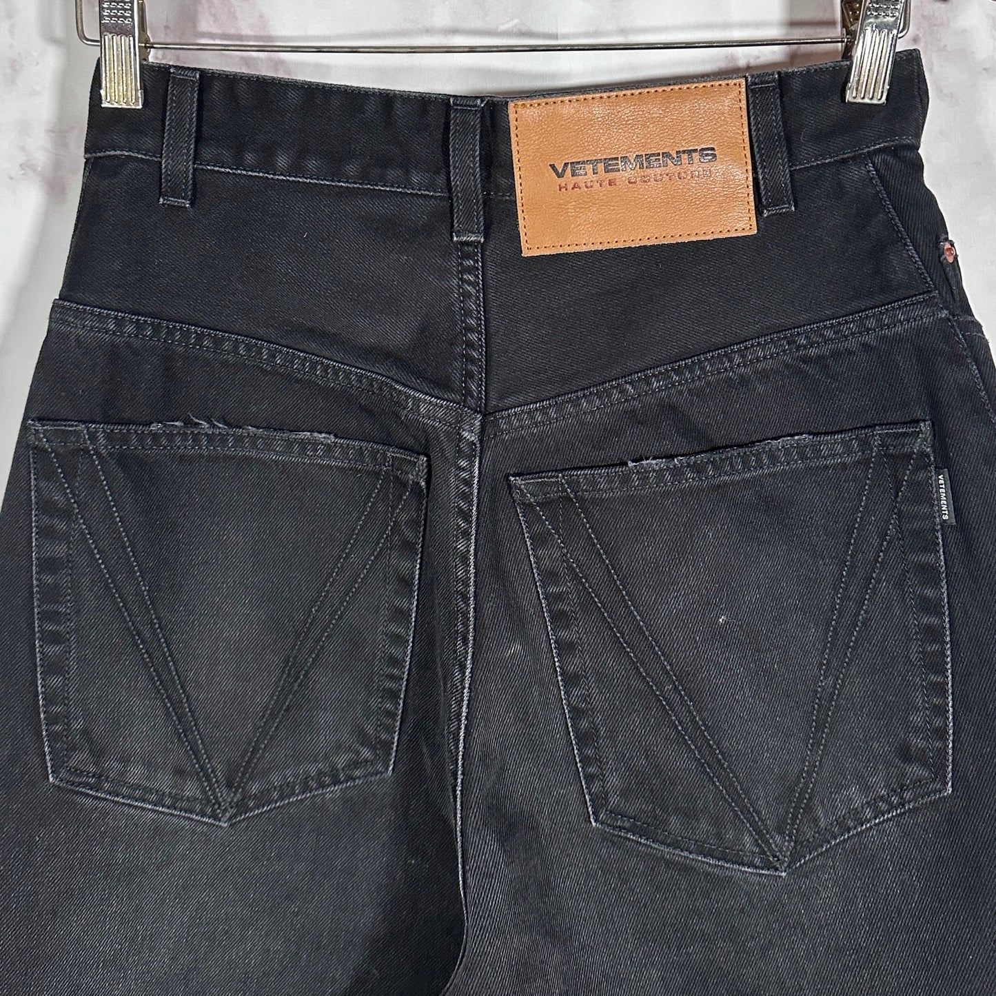 Vetements Black Destroyed Denim