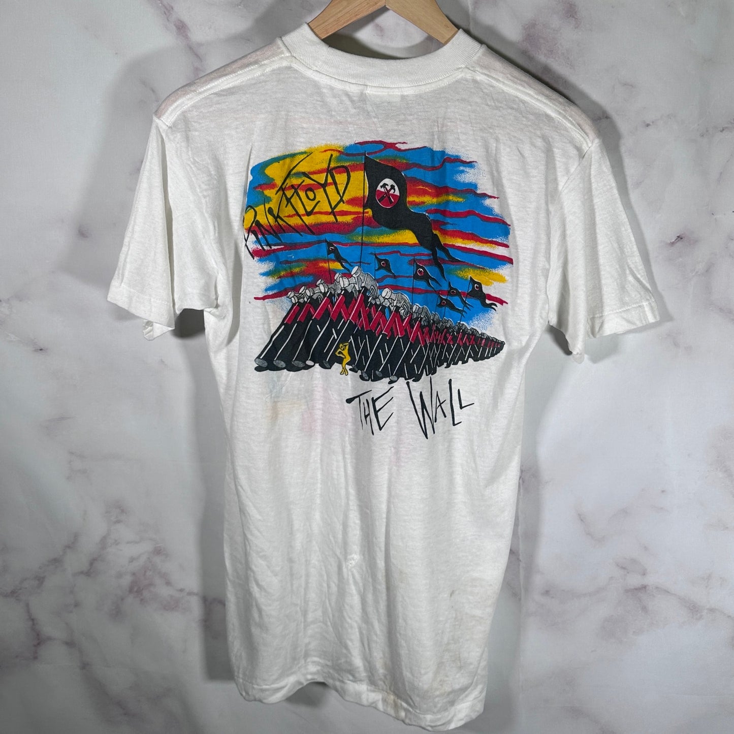 Pink Floyd 90's 'The Wall' White Graphic Tee