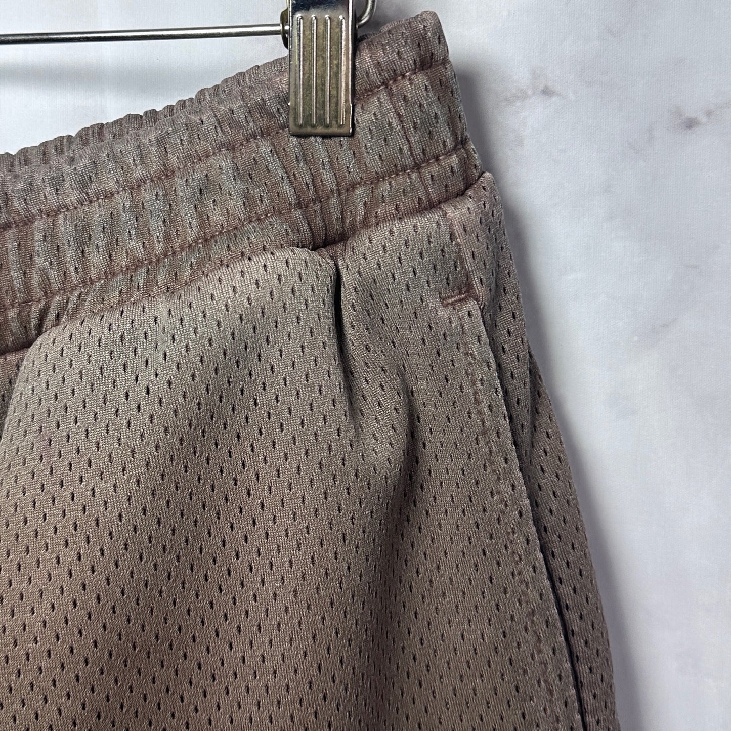 Hidden NY Brown Overdyed Mesh shorts