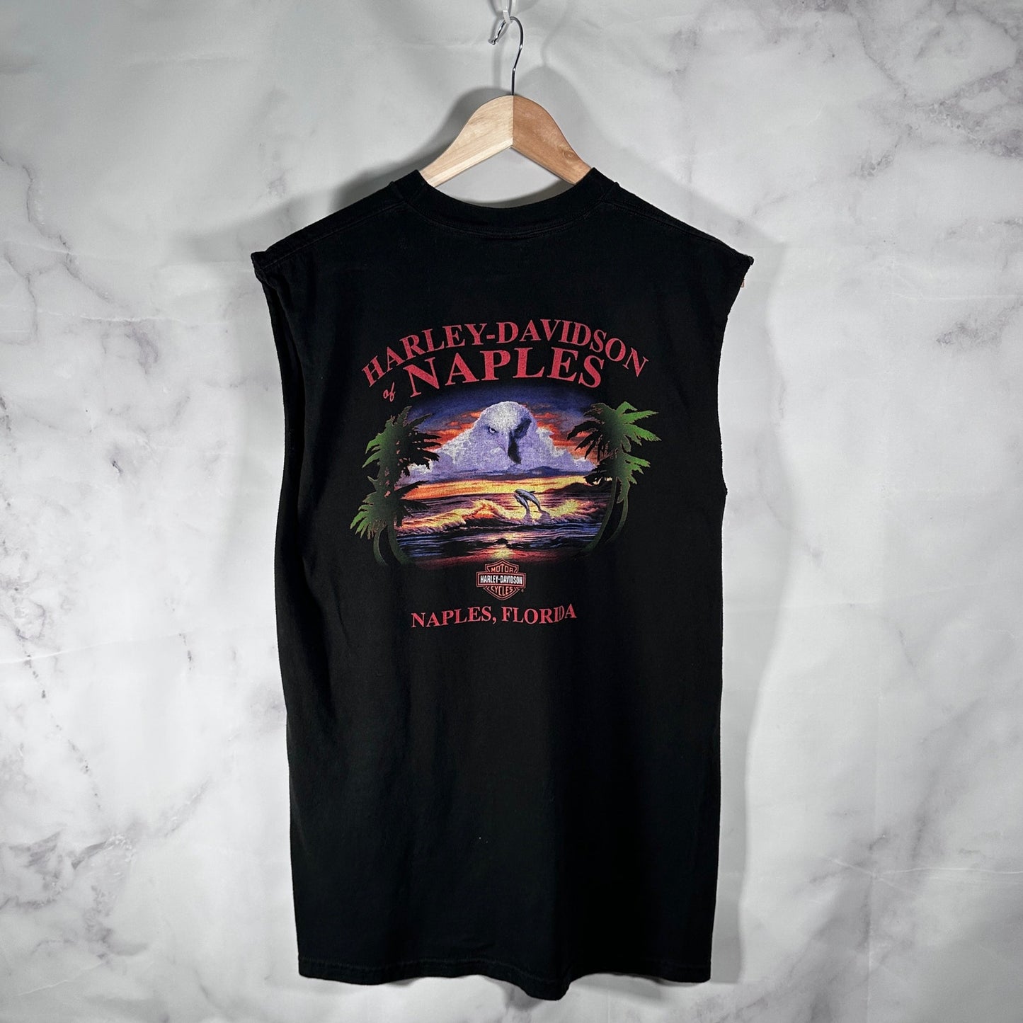 Harley Davidson Y2K Fat Boy Naples Florida Black Tank