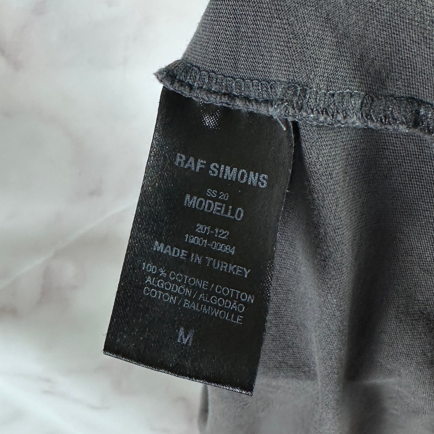 Raf Simons S/S20 Four Note Poem Tee