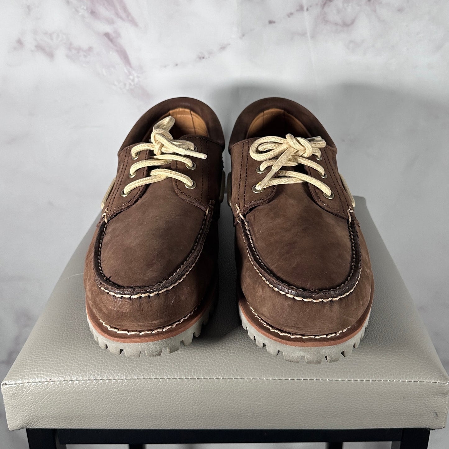 Timberland Brown 3-Eye Lug Handsewn Boat Shoes