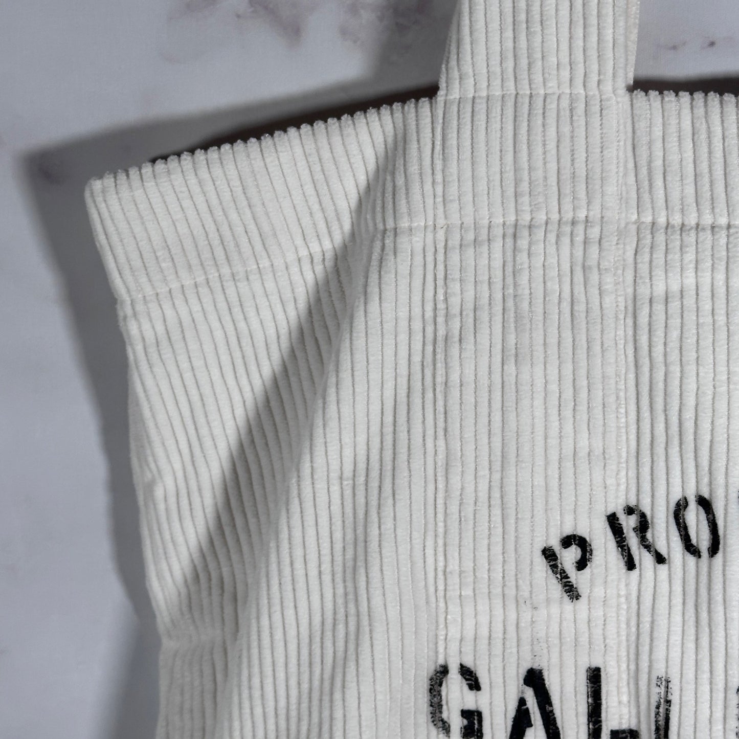 Gallery Dept. White Corduroy Tote