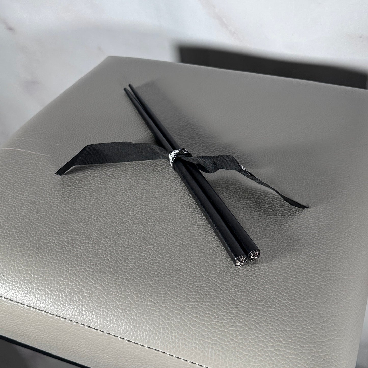 Chrome Hearts Ebony & Silver Chopsticks