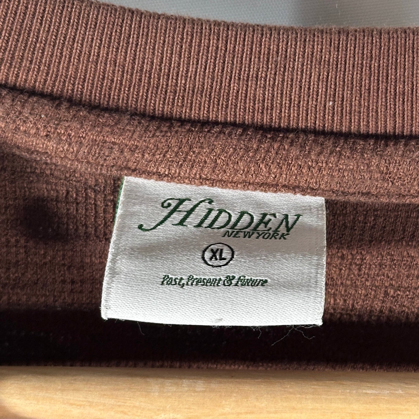 Hidden NY Brown Slub Henley Longsleeve