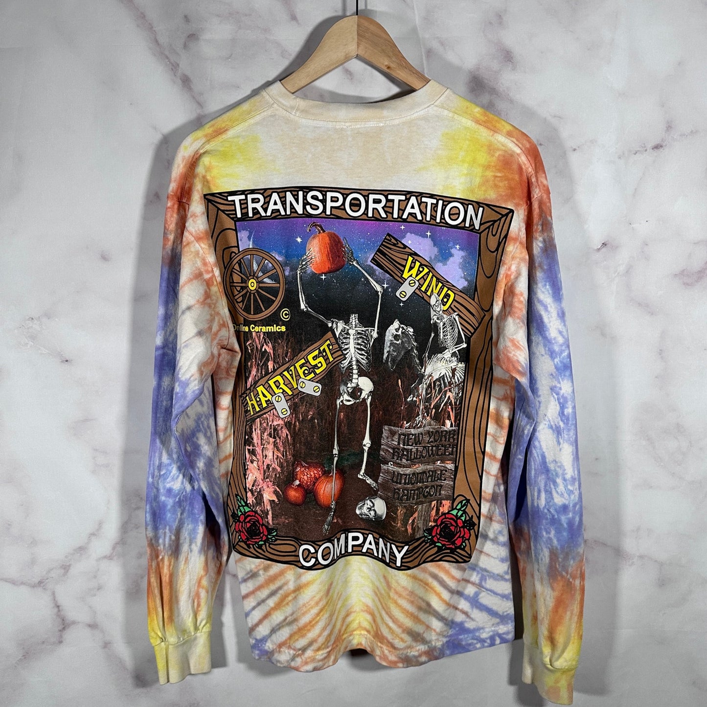 Online Ceramics Haunted Wagon Tie Dye Longsleeve