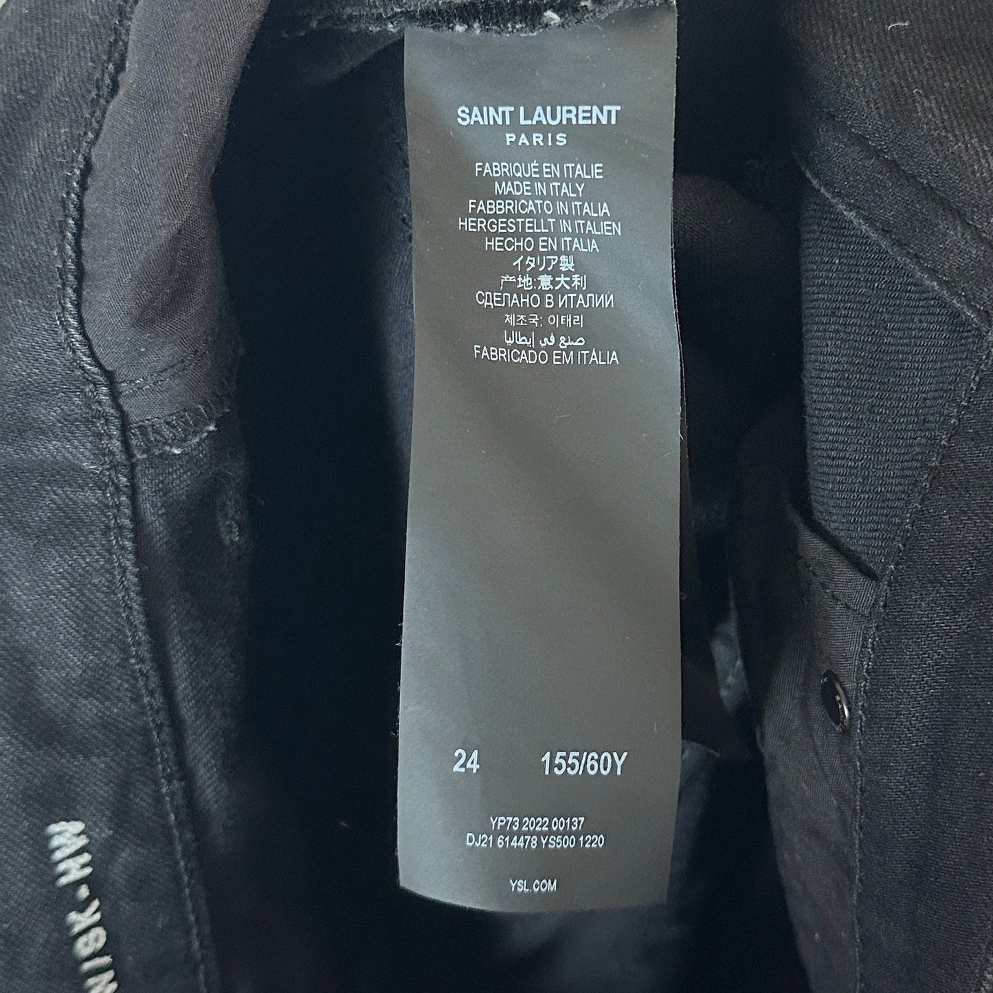 Saint Laurent Paris D04 Women's Skinny Black Denim