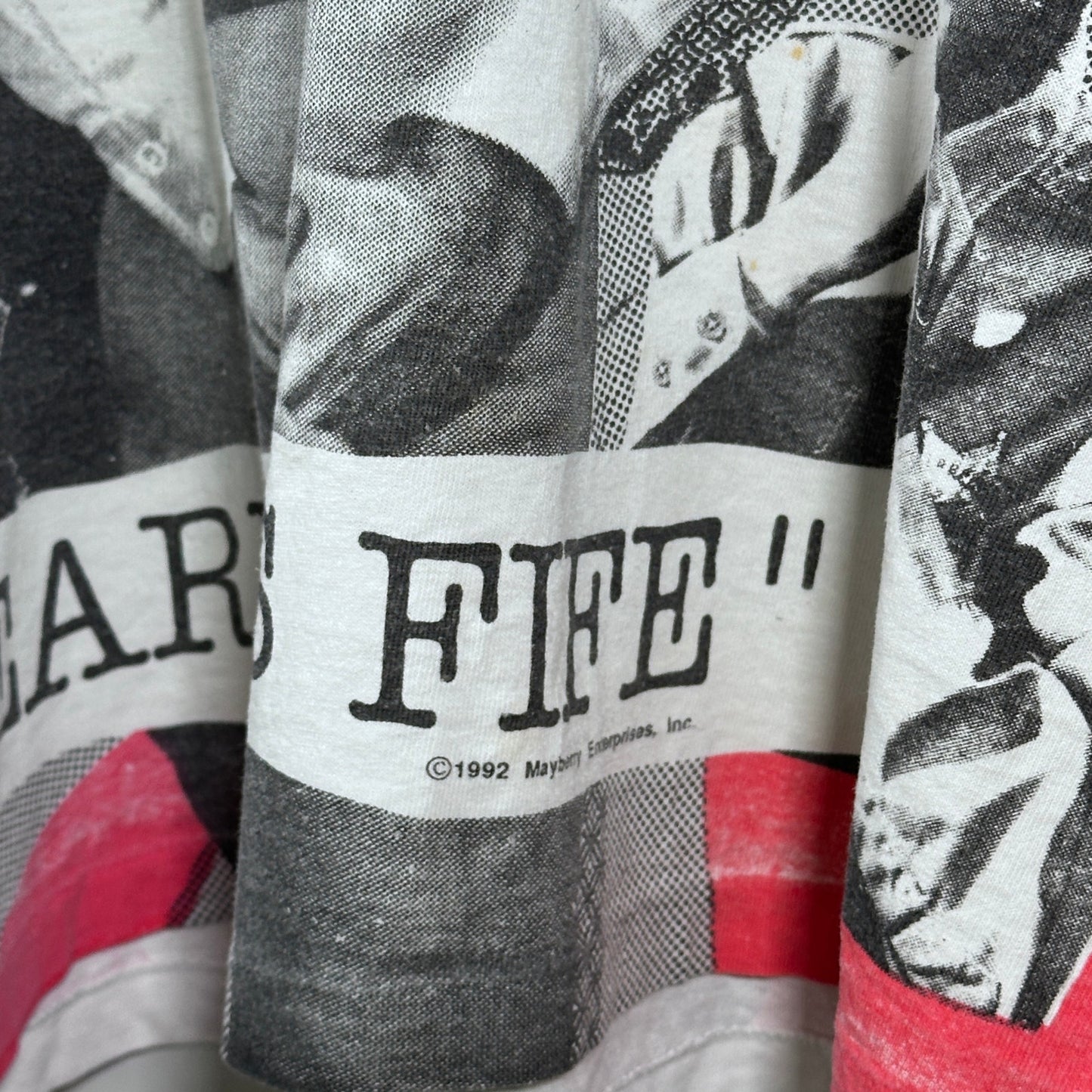 Vintage '92 Andy Griffith Barney Fife All Over Print Tee