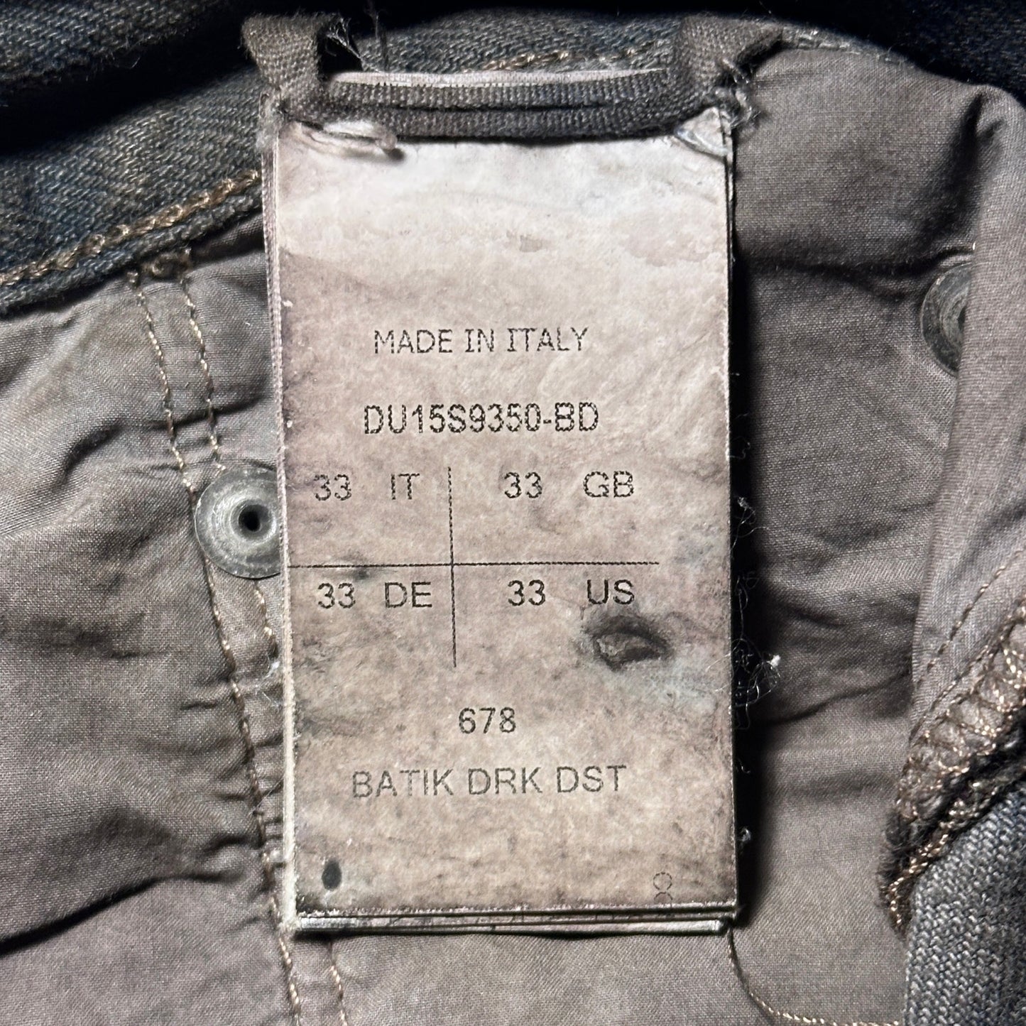 Rick Owens DRKSHDW S/S15 Faun Batik Dark Dust Denim