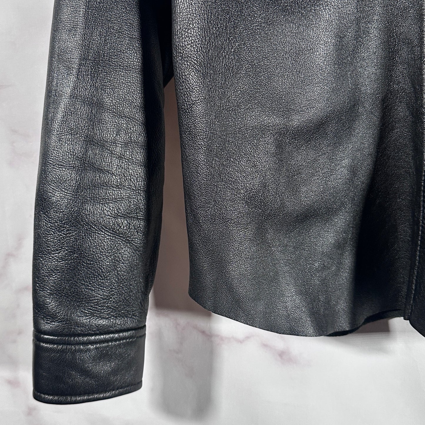 Los Angeles Apparel Black Leather Button Up