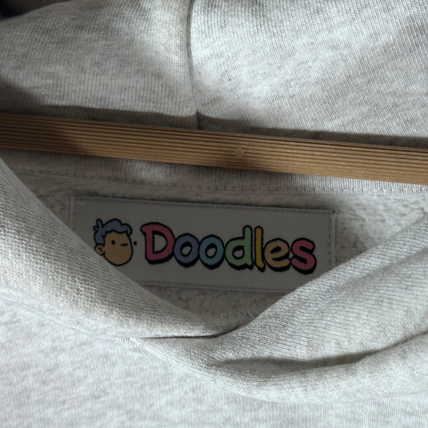 The Doodles Grey Ecocycle Embroidered Hoodie