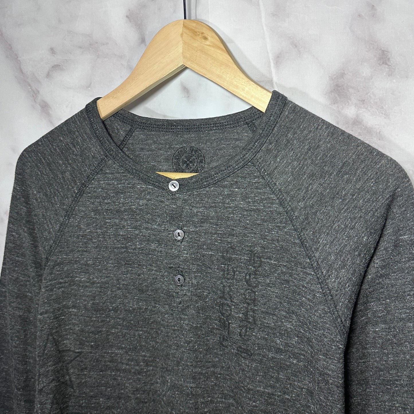 Chrome Hearts Dark Grey Logo Raglan Shirt