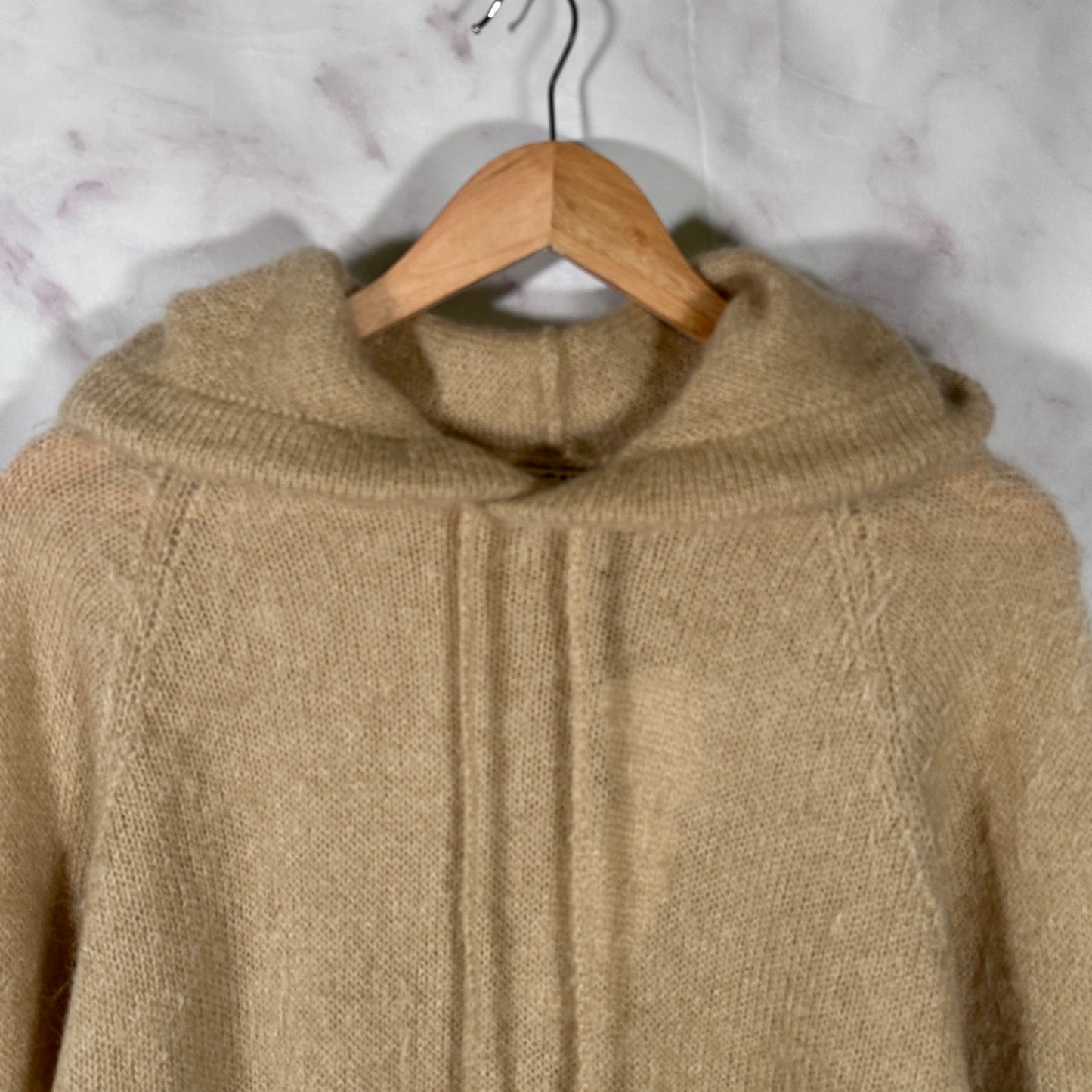 Auralee Mohair Knit Tan Brushed Super Kid P/O Parka Hoodie