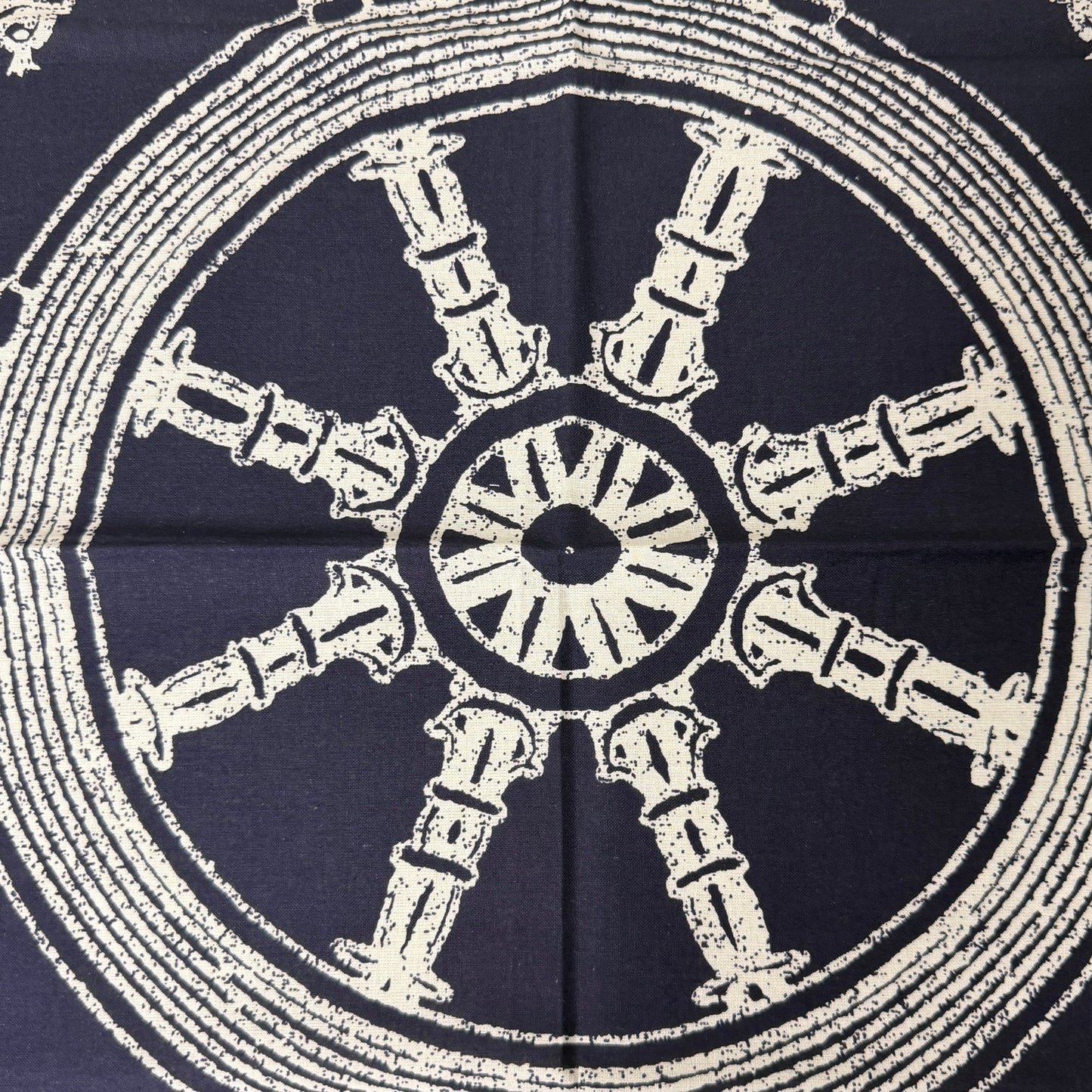 RRL Ship Wheel Indigo Bandana