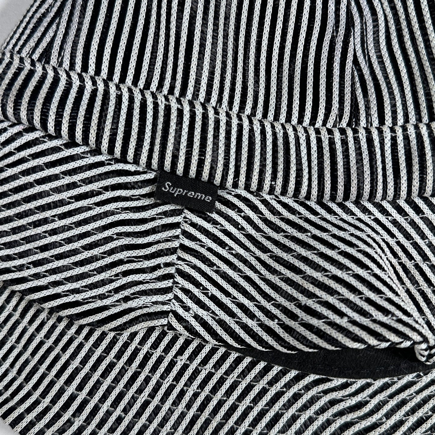 Supreme S/S22 Stripe Mesh Bell Hat