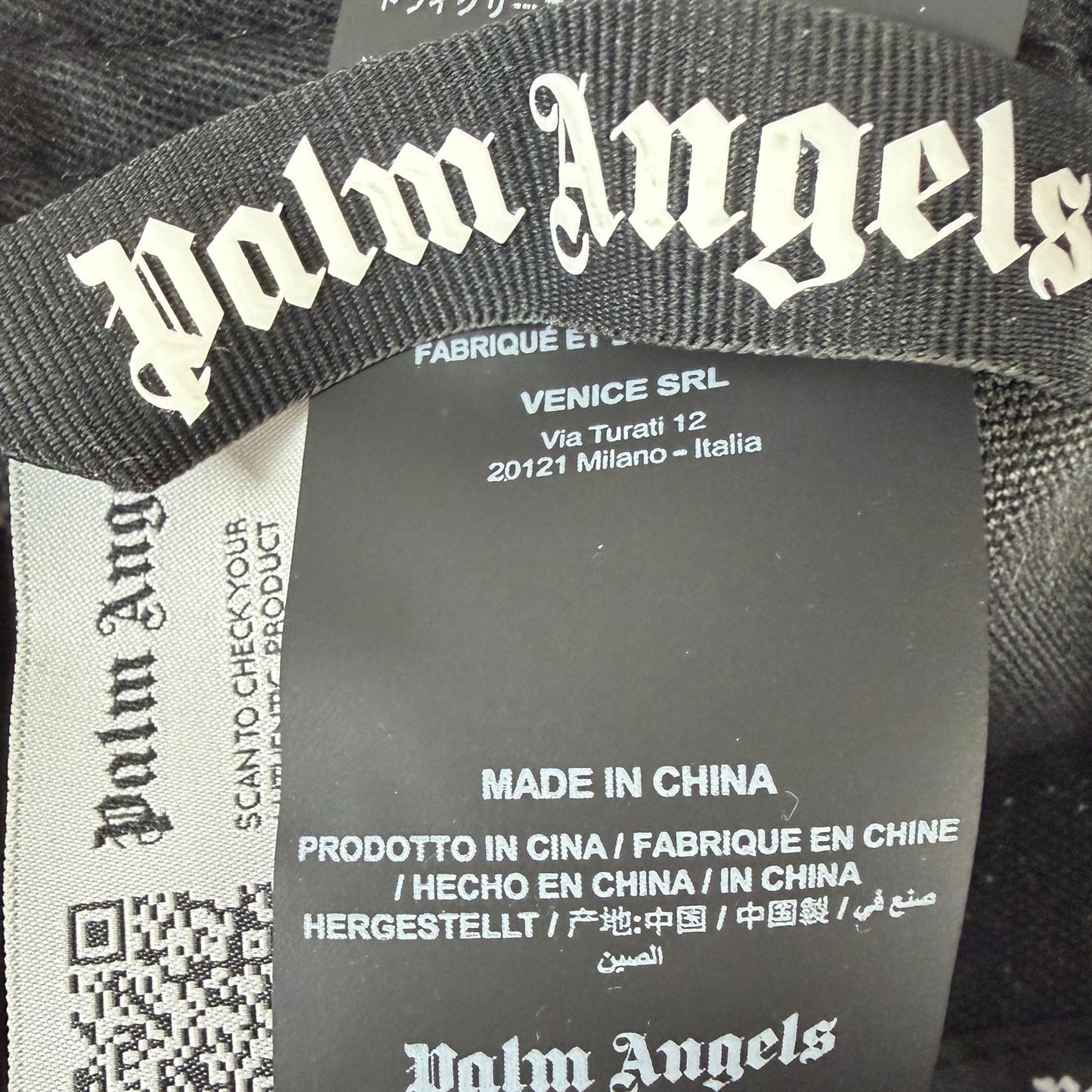 Palm Angels Black Embroidered Classic Logo Cap