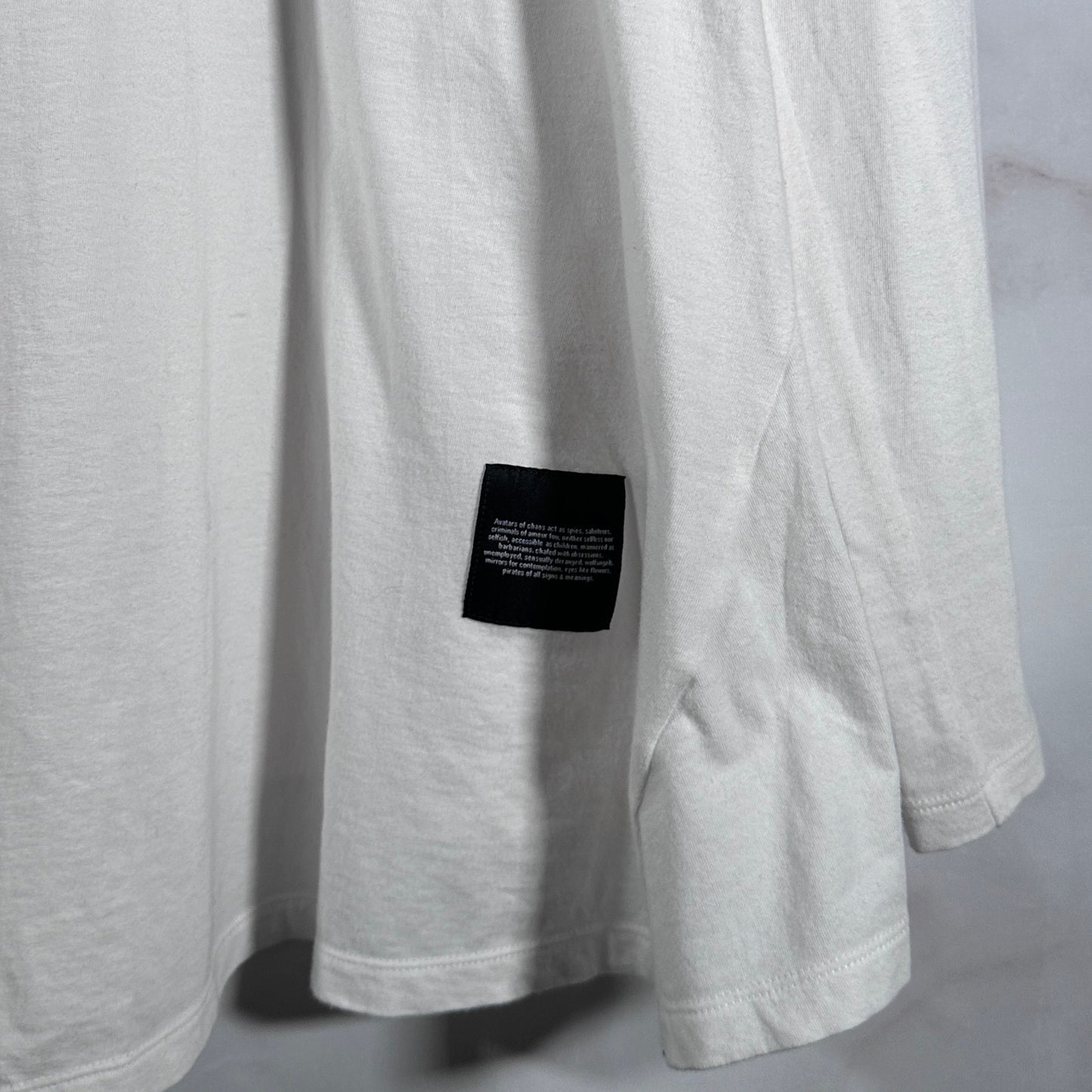 Julius Pre-S/S22 White Asymmetrical Cotton Jersey Longsleeve