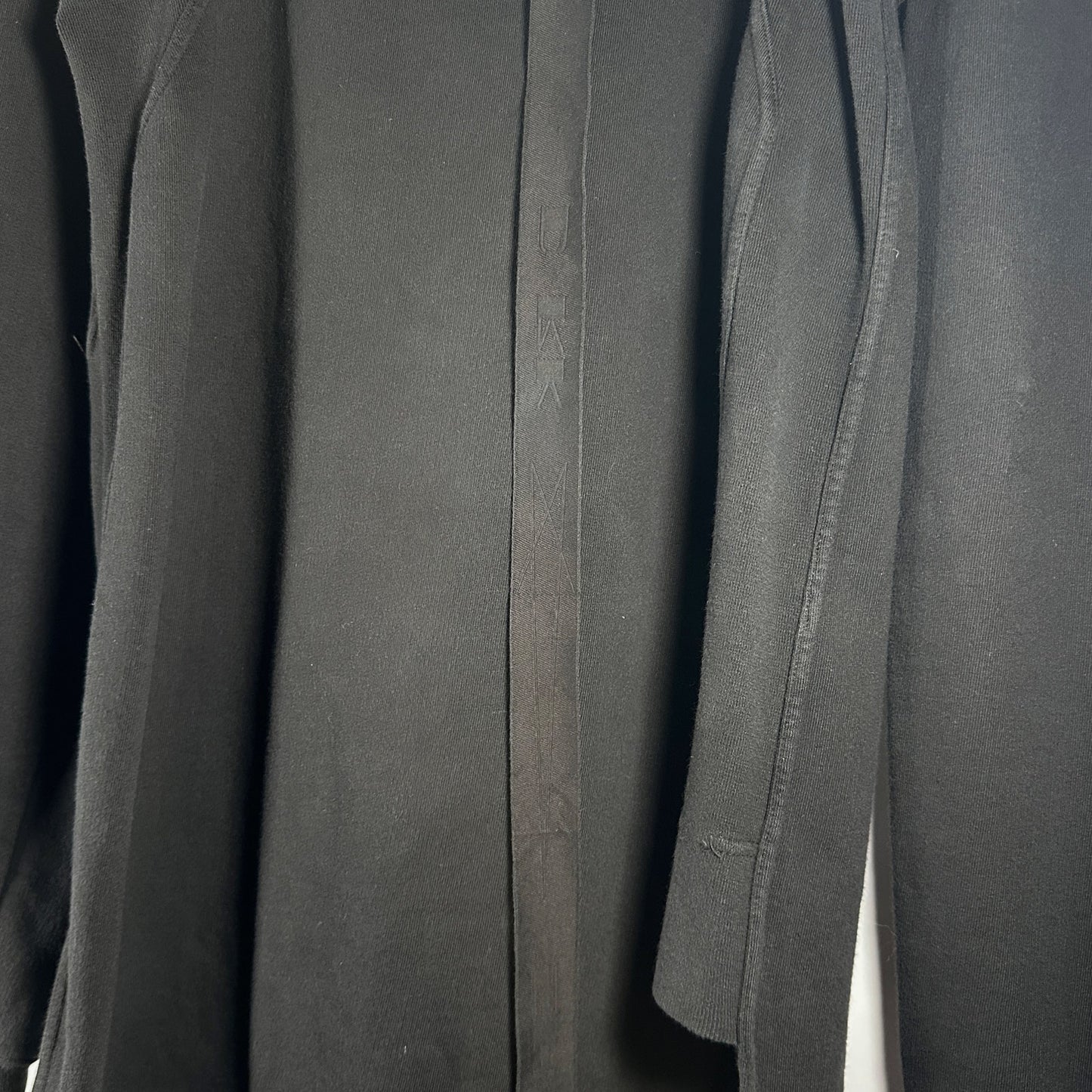 Rick Owens DRKSHDW Black Long Asymmetrical Crewneck