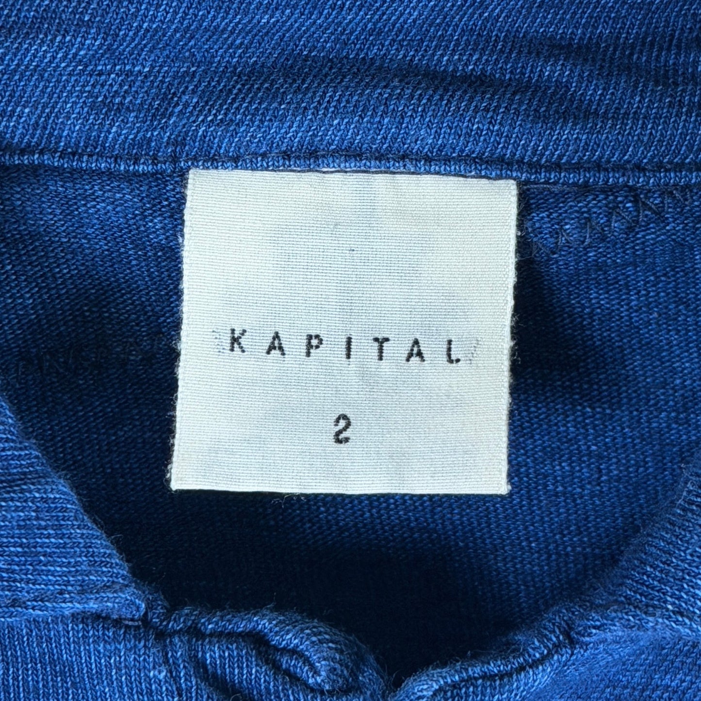 Kapital Indigo Repaired Paisley Polo