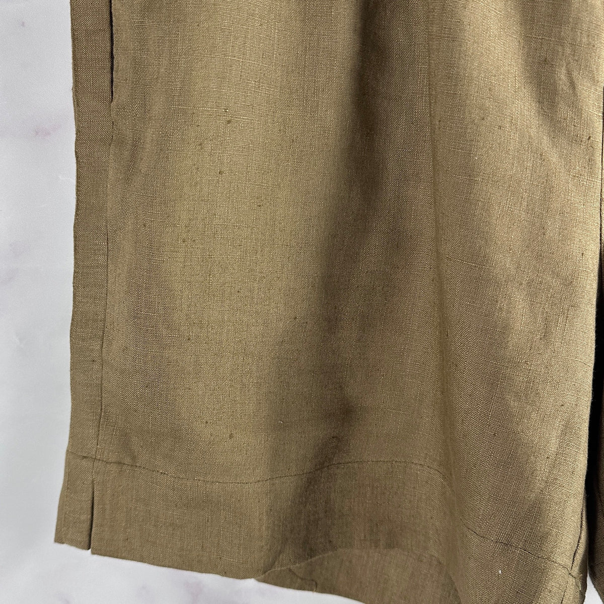 Hidden NY Sample Linen Blend Drab Shorts