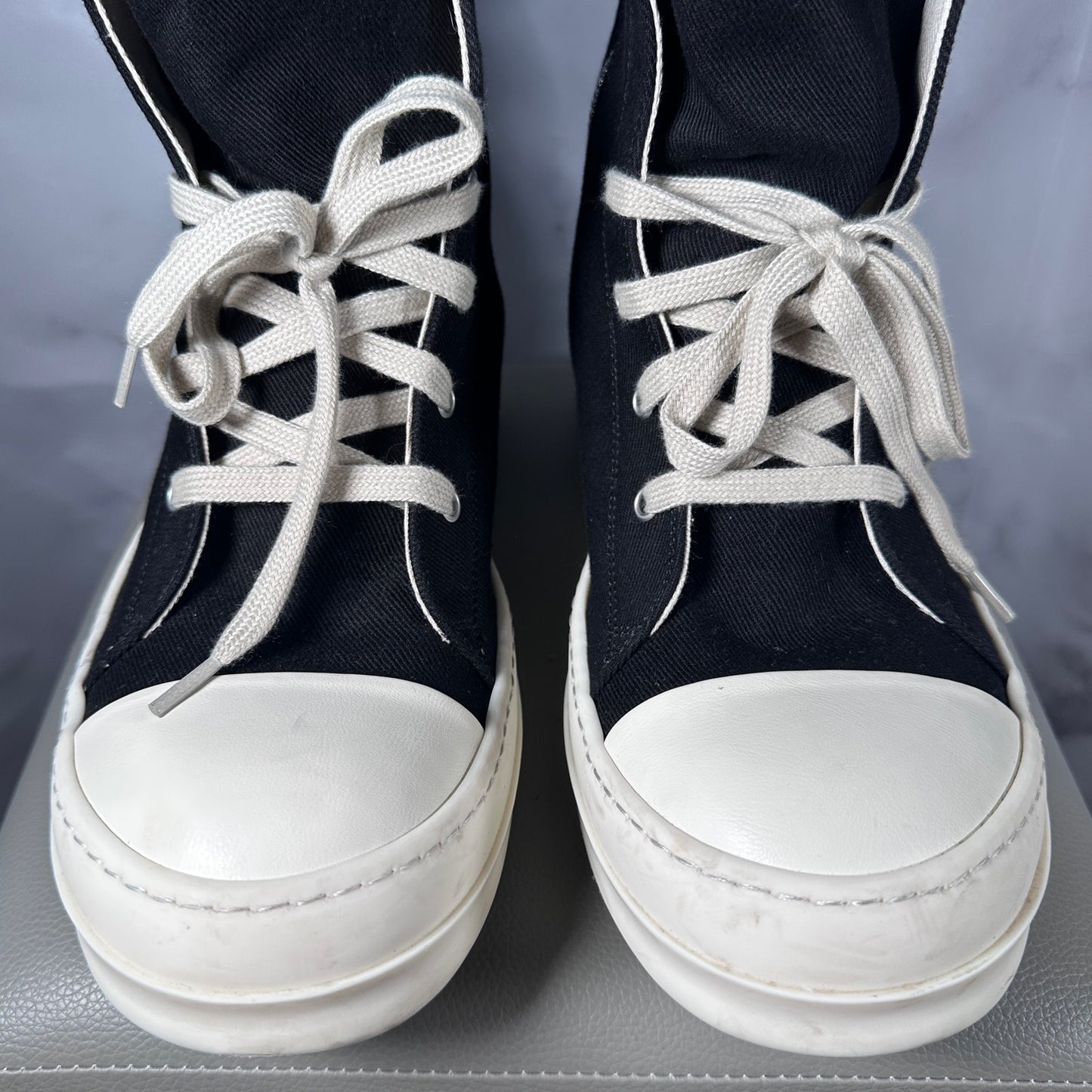 Rick Owens DRKSHDW Boot Sneak Ramone Black/Milk
