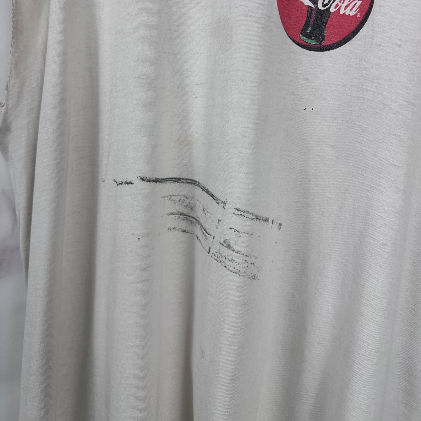 Vintage Coca-Cola White Cutoff Shirt