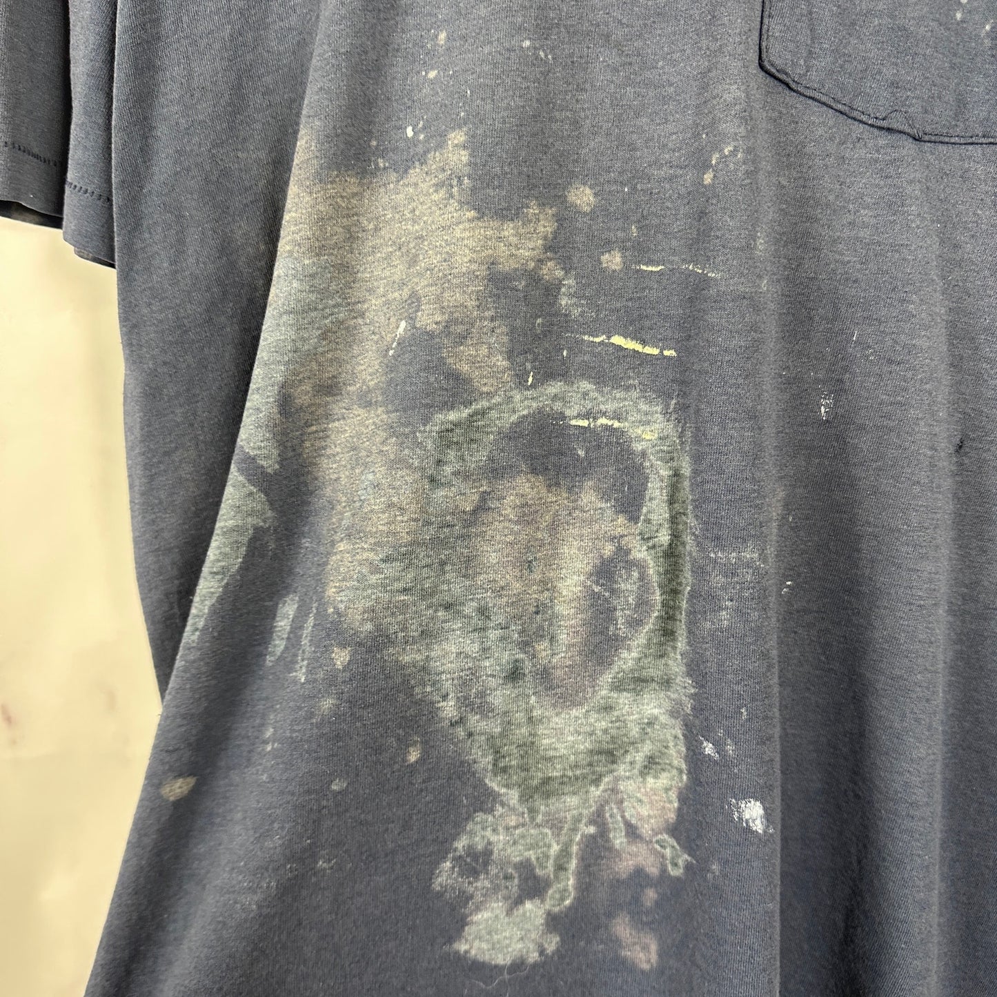 Vintage Thrashed Blue Pocket Tee