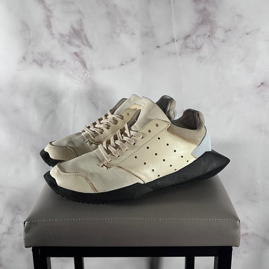 Rick Owens x Adidas Cream/Black Tech Runner