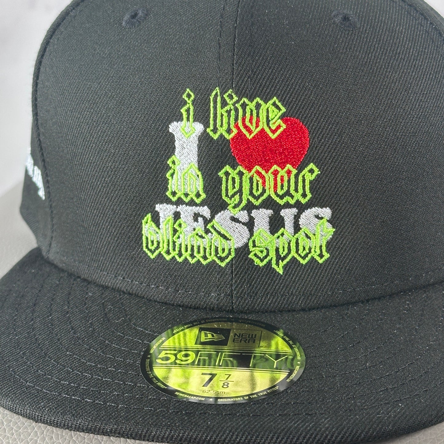 Guardian Angel New Era Blind Spot Jesus Black Fitted Hat