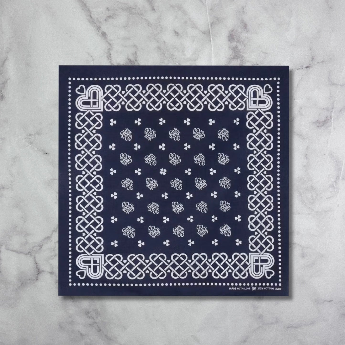 Girls Don’t Cry Bandana Indigo Navy White Japanese Cotton SS21