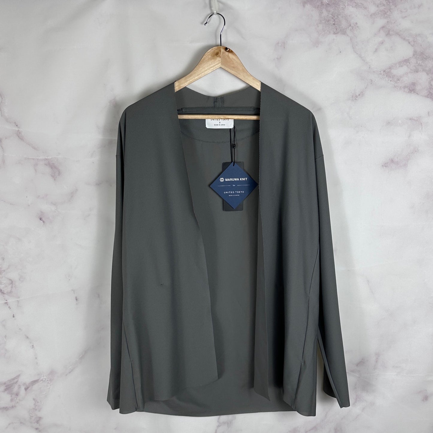 United Tokyo Maruwa Knit Grey Cut & Sew Cardigan