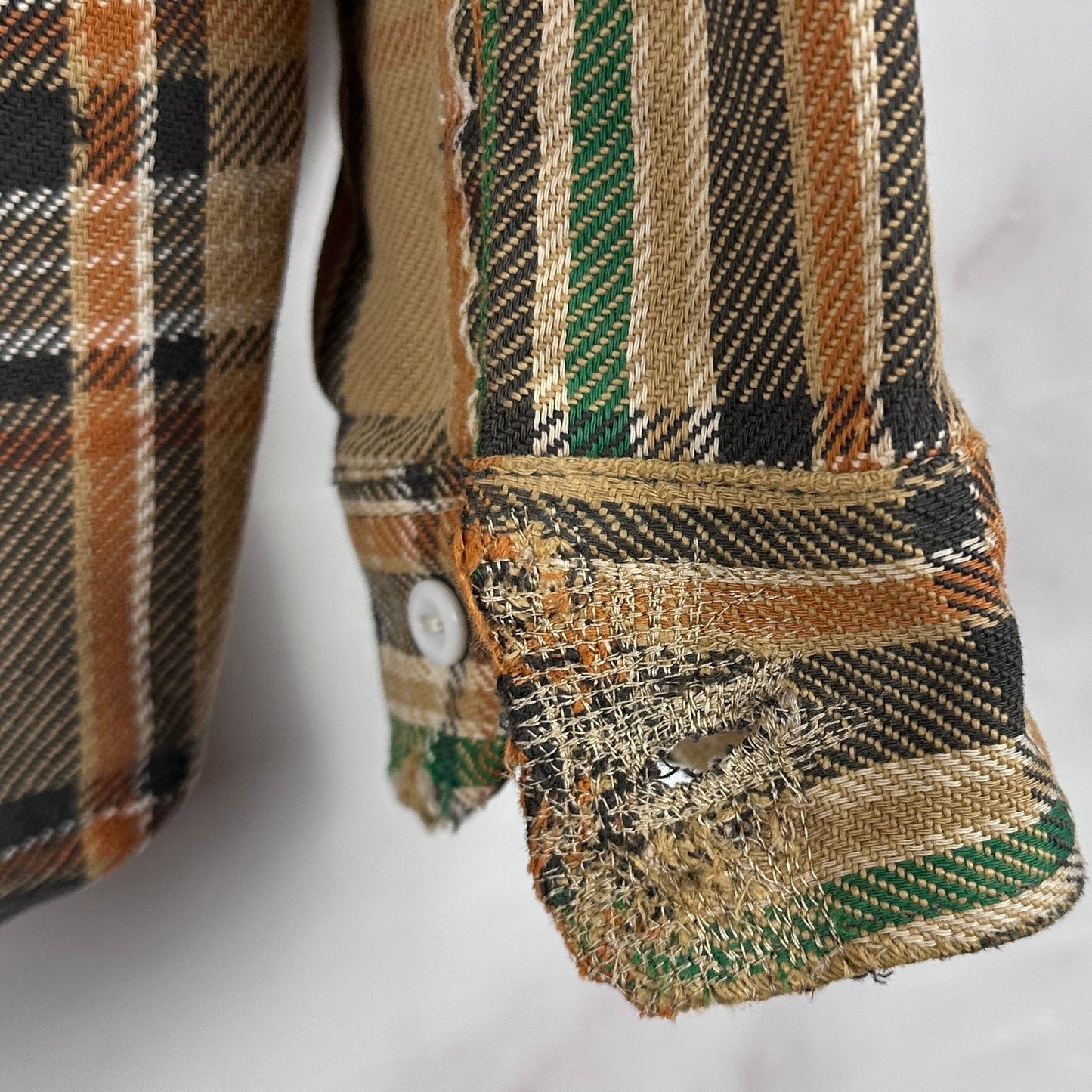 Vintage Boro Repaired & Distressed Flannel
