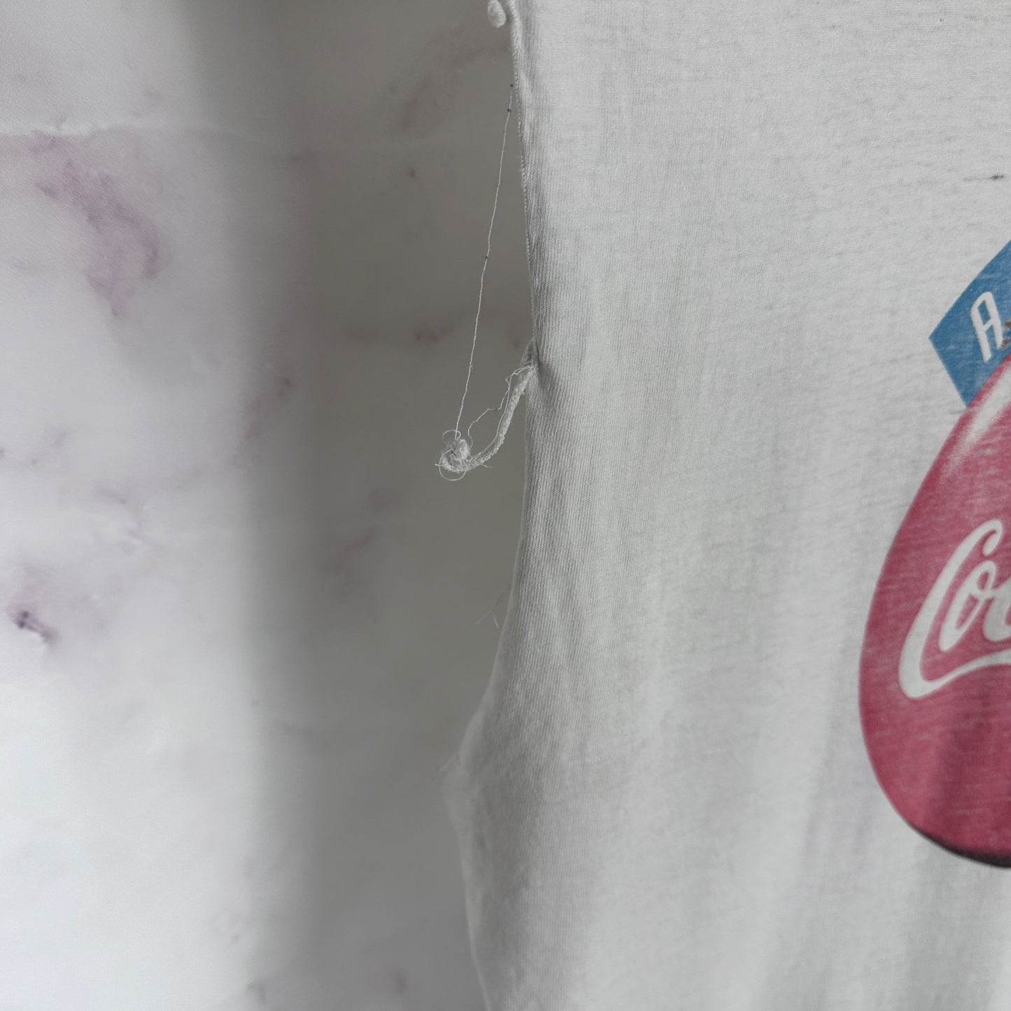 Vintage Coca-Cola White Cutoff Shirt