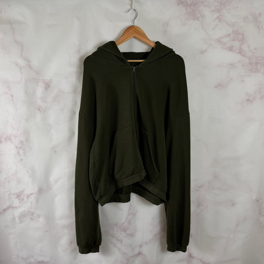 Greg Ross Green Heavyweight Zip-Up Hoodie