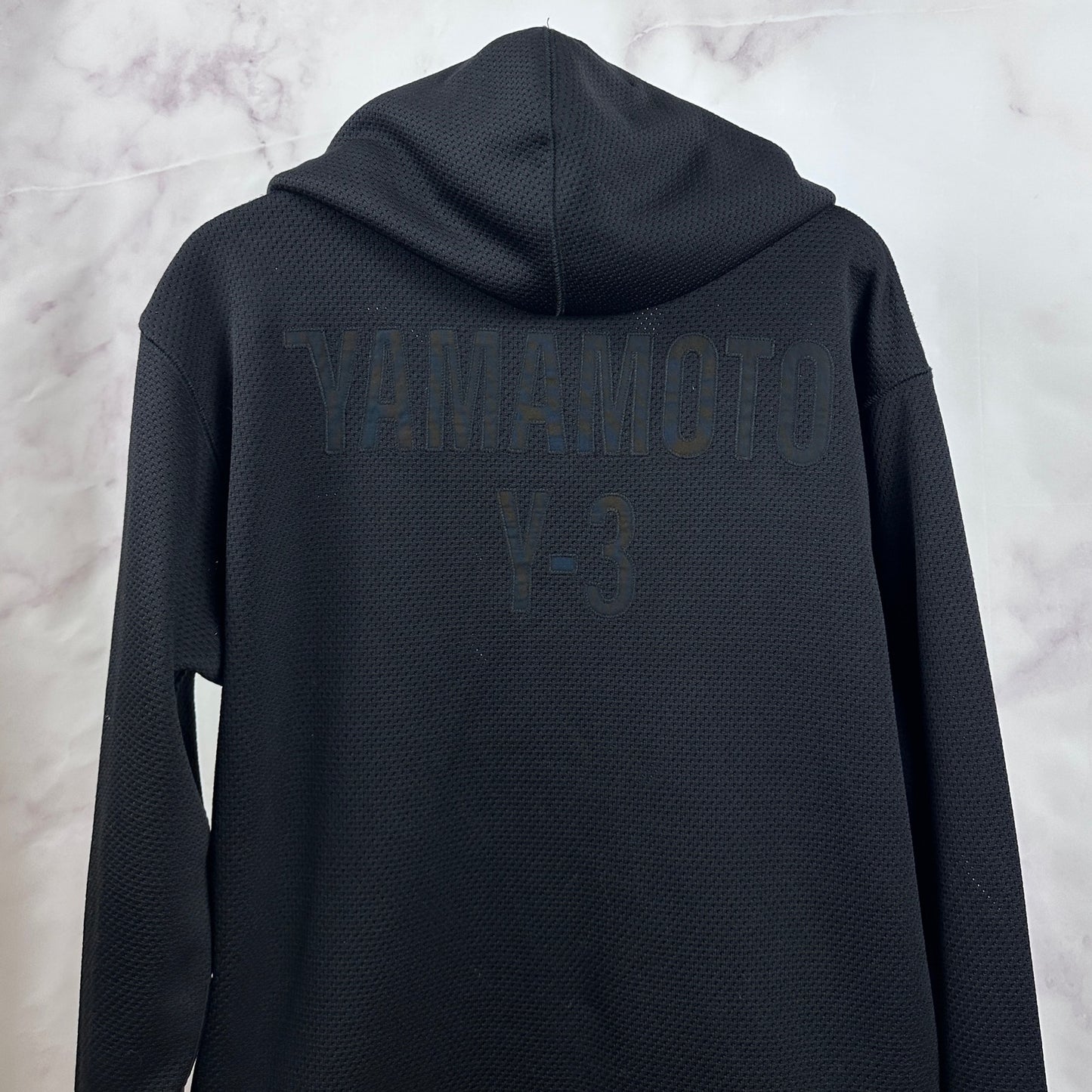 Adidas Y-3 Yohji Yamamoto Black Mesh Jersey Hoodie
