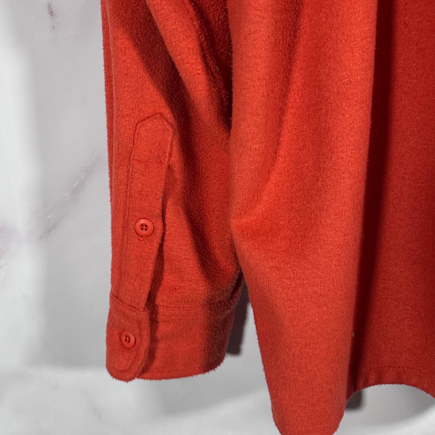 Dickies Construct Orange Fleece Button Up Shirt