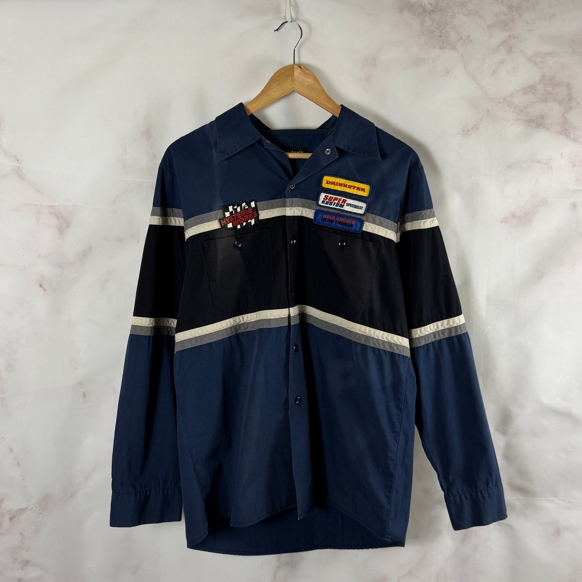 Vintage Hysteric Glamour Blue Mechanics Work Shirt