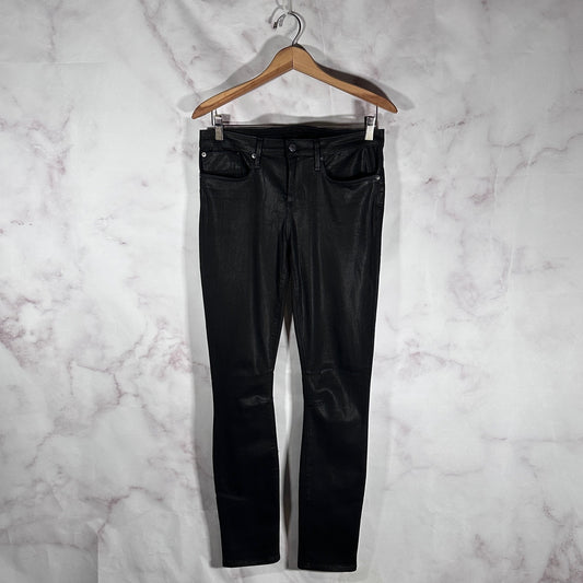 Helmut Lang Black Waxed Slim Denim