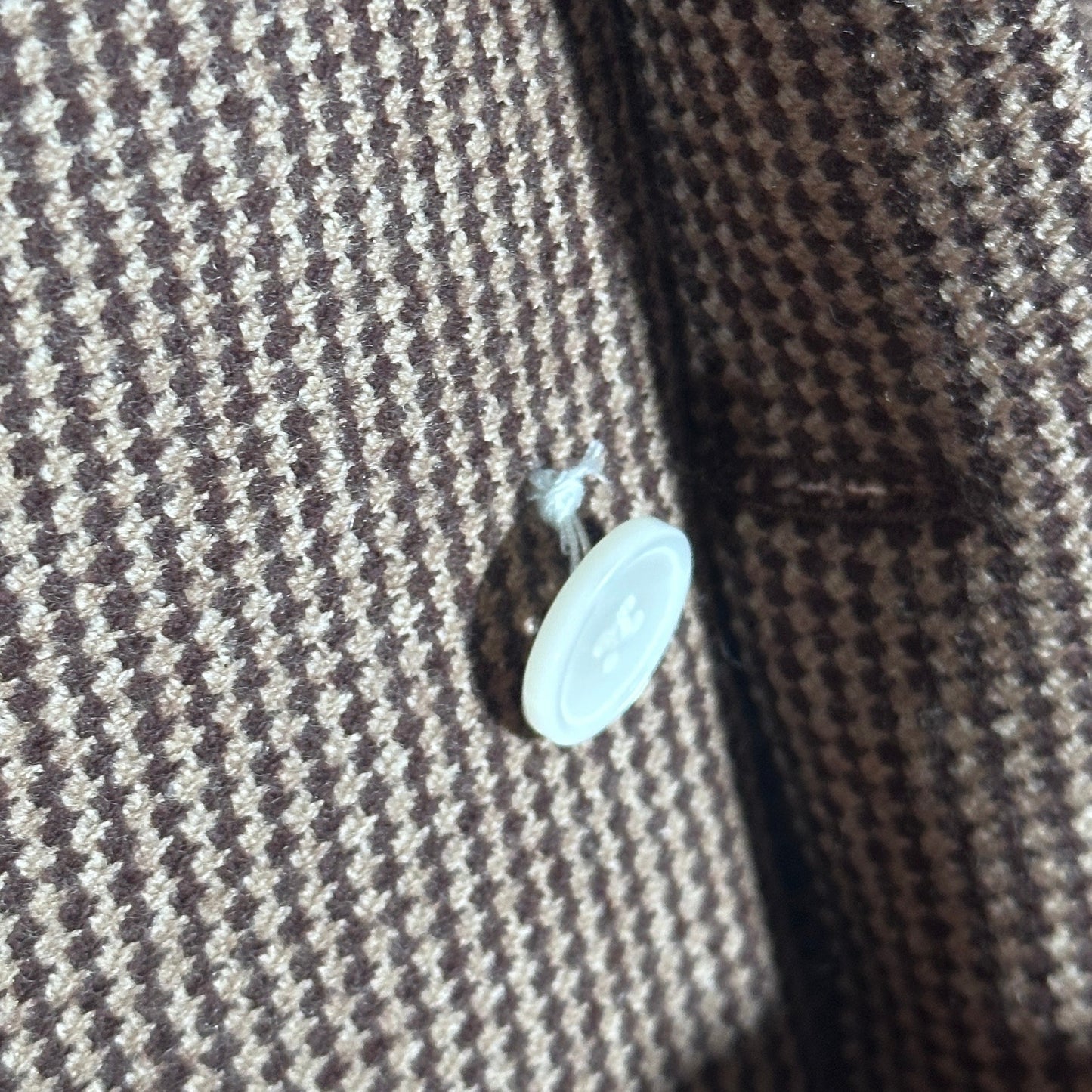 Bode Houndstooth Brown Chore Shirt