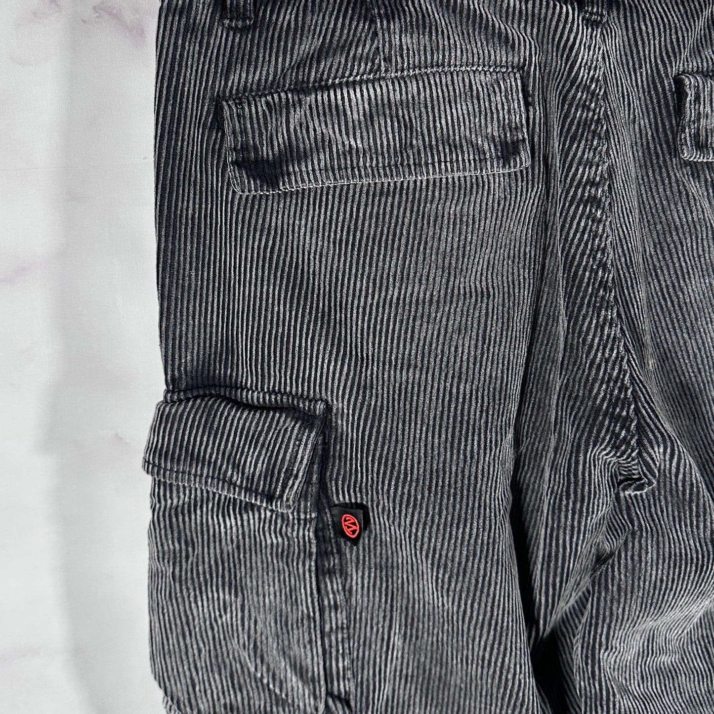 291295 Homme Grey Corduroy Cargo Pants