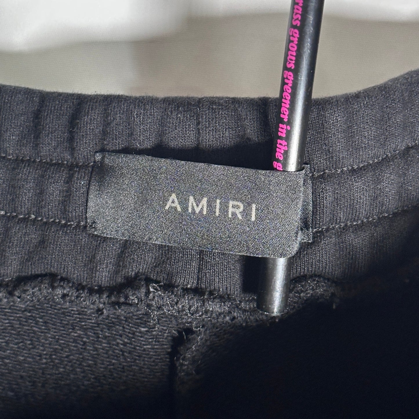 Amiri Black Zoltar Logo Heavyweight Sweatpants