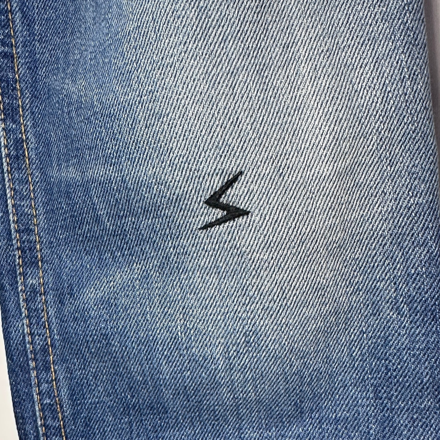 Undercover A/W01 Distressed Blue Bolt Denim