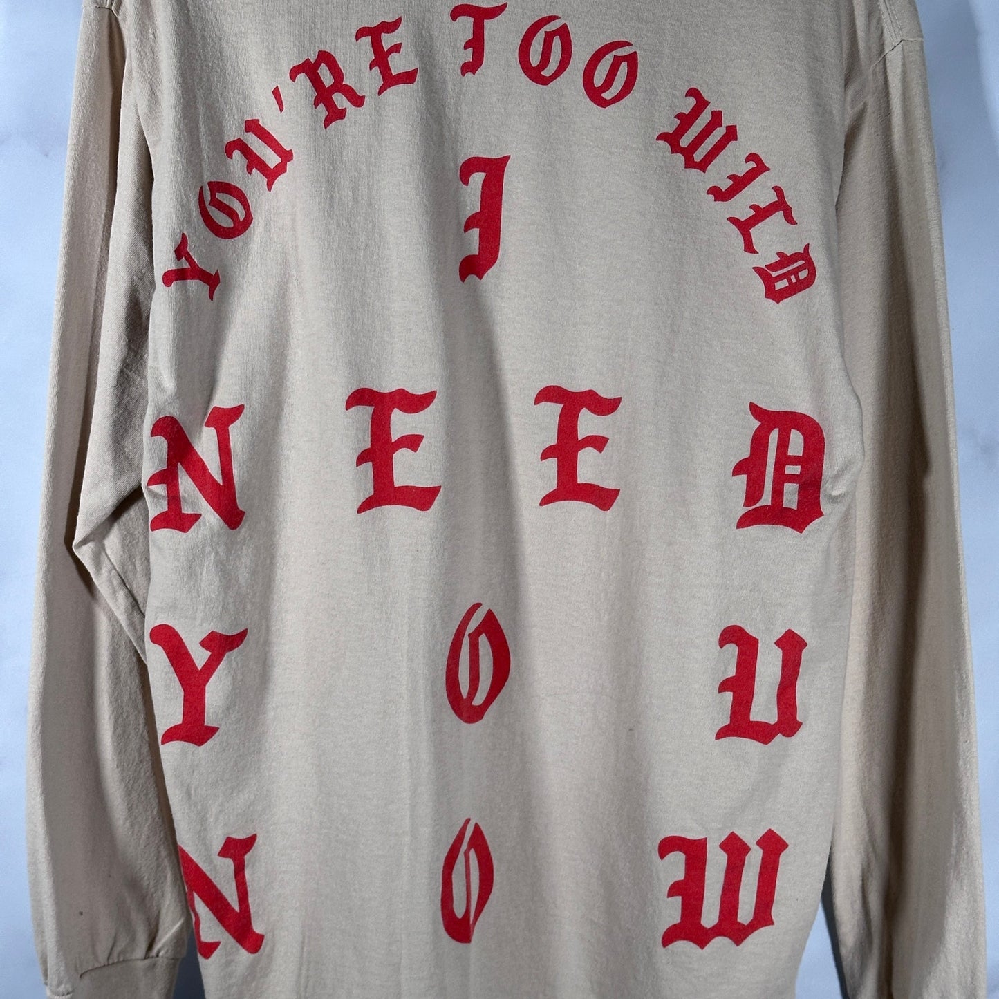 Kanye West The Life of Pablo Tour New York  Exclusive Tan Longsleeve