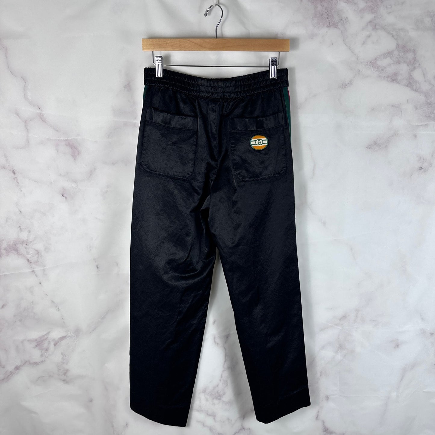 Gucci Black Web Tech Jersey Pants